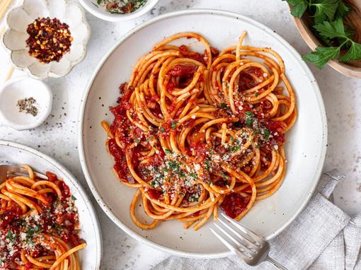 špageti amatriciana