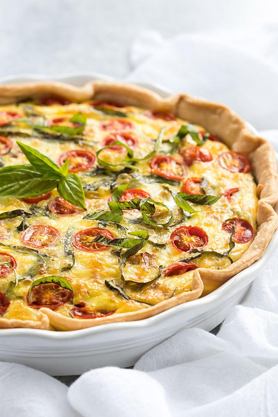 caprese quiche | Author: The Blond Cook/Pinterest