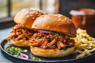 sendvič s trganom piletinom