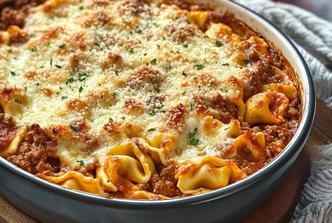 Zapečeni tortelini s mesom i sirom