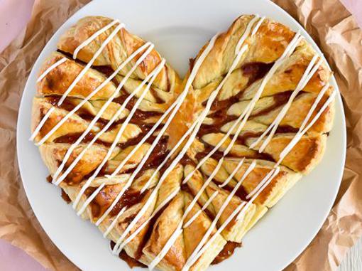 Srce od lisnatog s Nutellom slatko kao ljubav