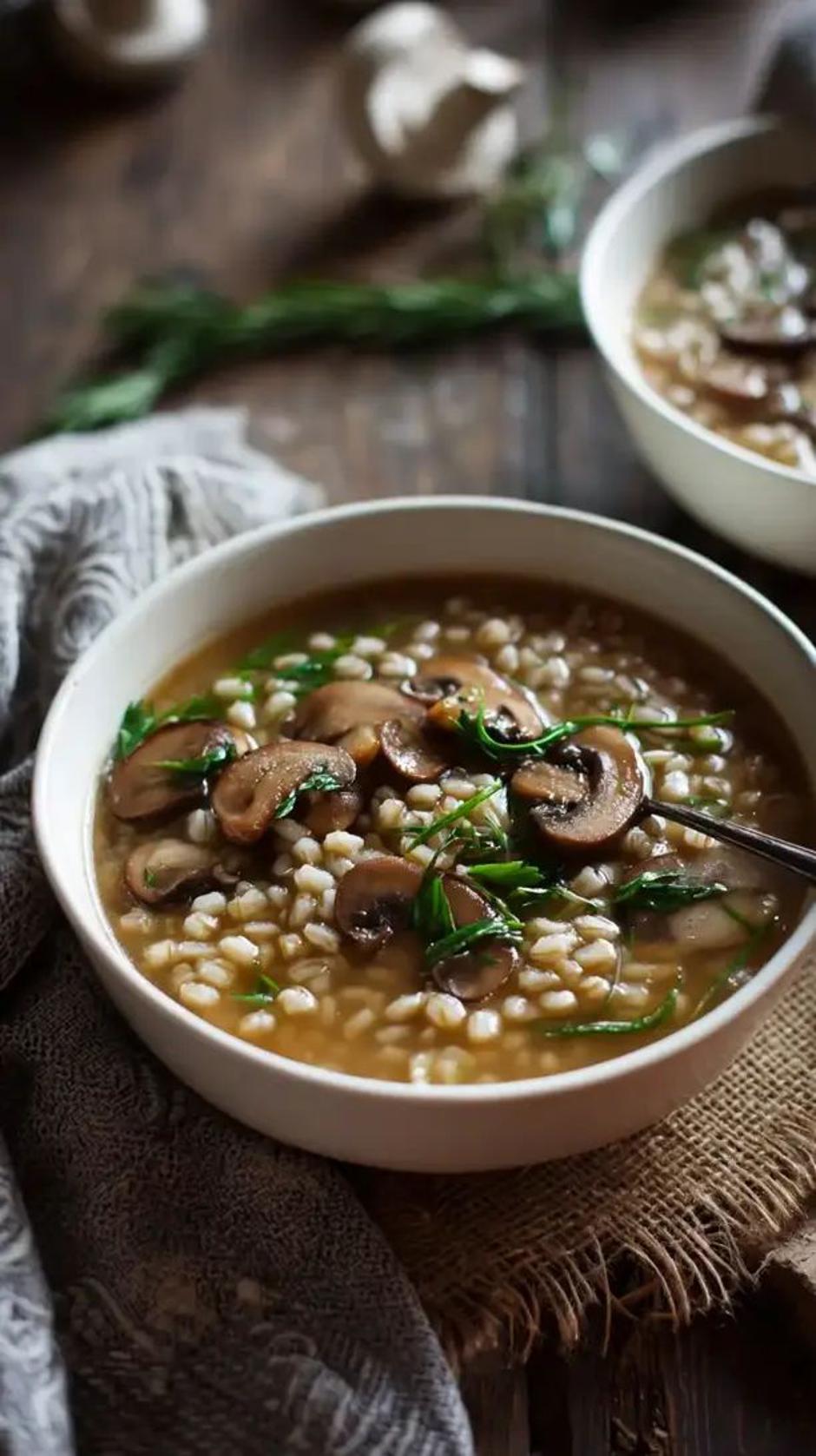 juha s gljivama i ječmom | Author: SimplyHealthyEats/Pinterest