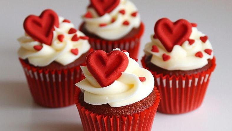 cupcakes za Valentinovo