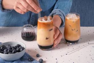 blueberry iced latte