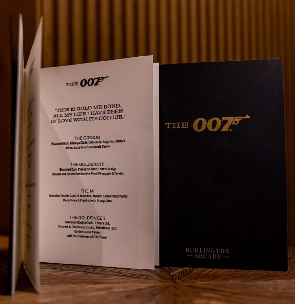 007 pop up bar | Author: Instagram @007/burlingtonarcade