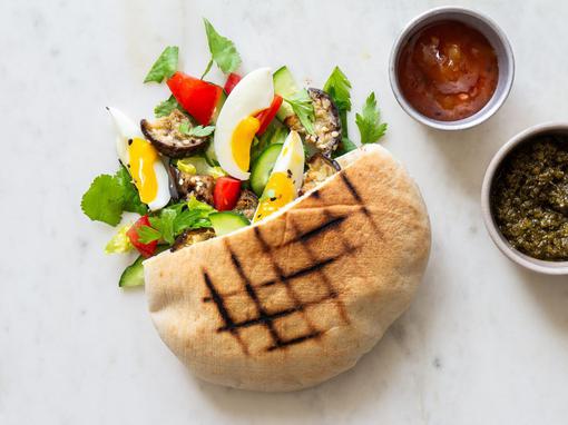 sabich, vegetarijanski sedvič