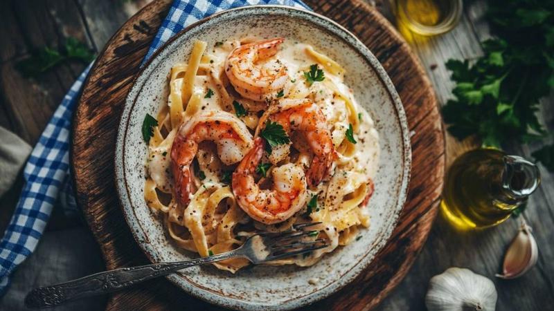 Jednostavno fino: Fettuccine Alfredo, ali s - kozicama