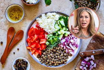salata od leće, jennifer aniston