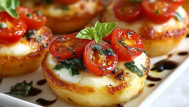 Zapečeni caprese zalogajčići