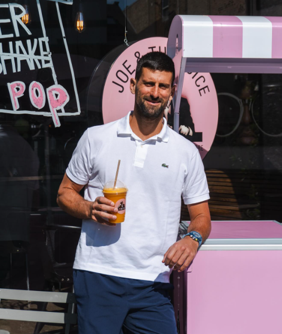 novak đoković, joe and the juice | Author: Instagram @joeandthejuice