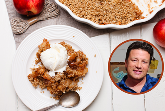 crumble od jabuka, jamie oliver