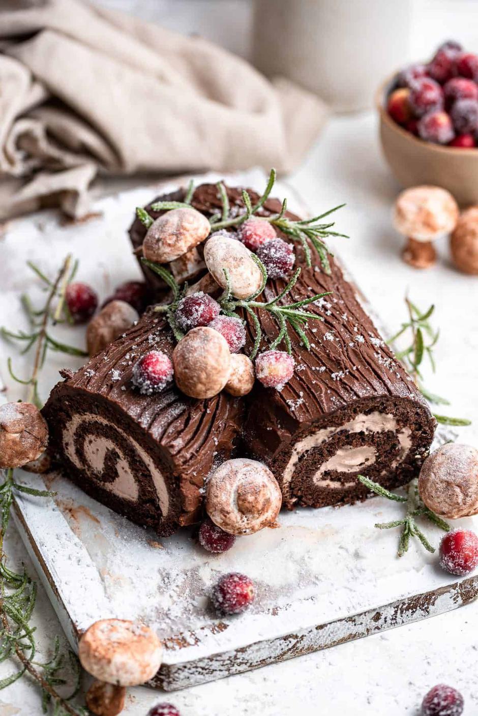 božićni panj | Author: Jacqueline ~ The Seaside Baker/Pinterest
