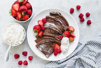 čokoladne palačinke s jagodama