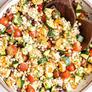 Mediteranska salata s kus-kusom i pečenim povrćem