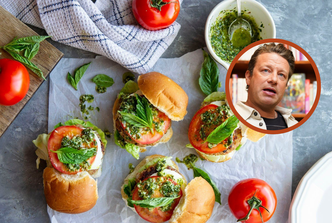 caprese pileći burgeri, jamie oliver