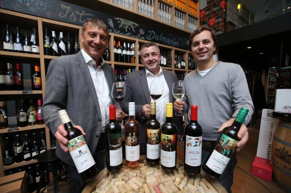 Vlasnik galerije vina Gordan Mohor, Stevo Orasanin iz vinarije Zvonko Bogdan i direktor Miva vina Vlado Susak